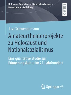 cover image of Amateurtheaterprojekte zu Holocaust und Nationalsozialismus